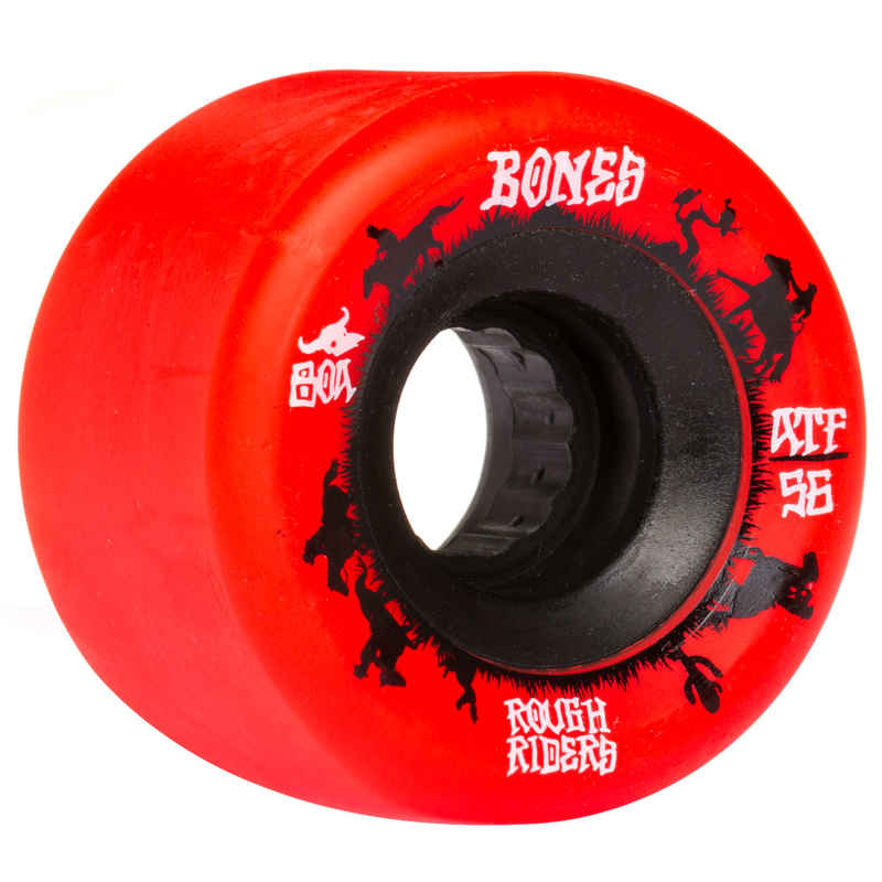 Bones ATF Rough Riders Wranglers Wheels Red 80A 56mm