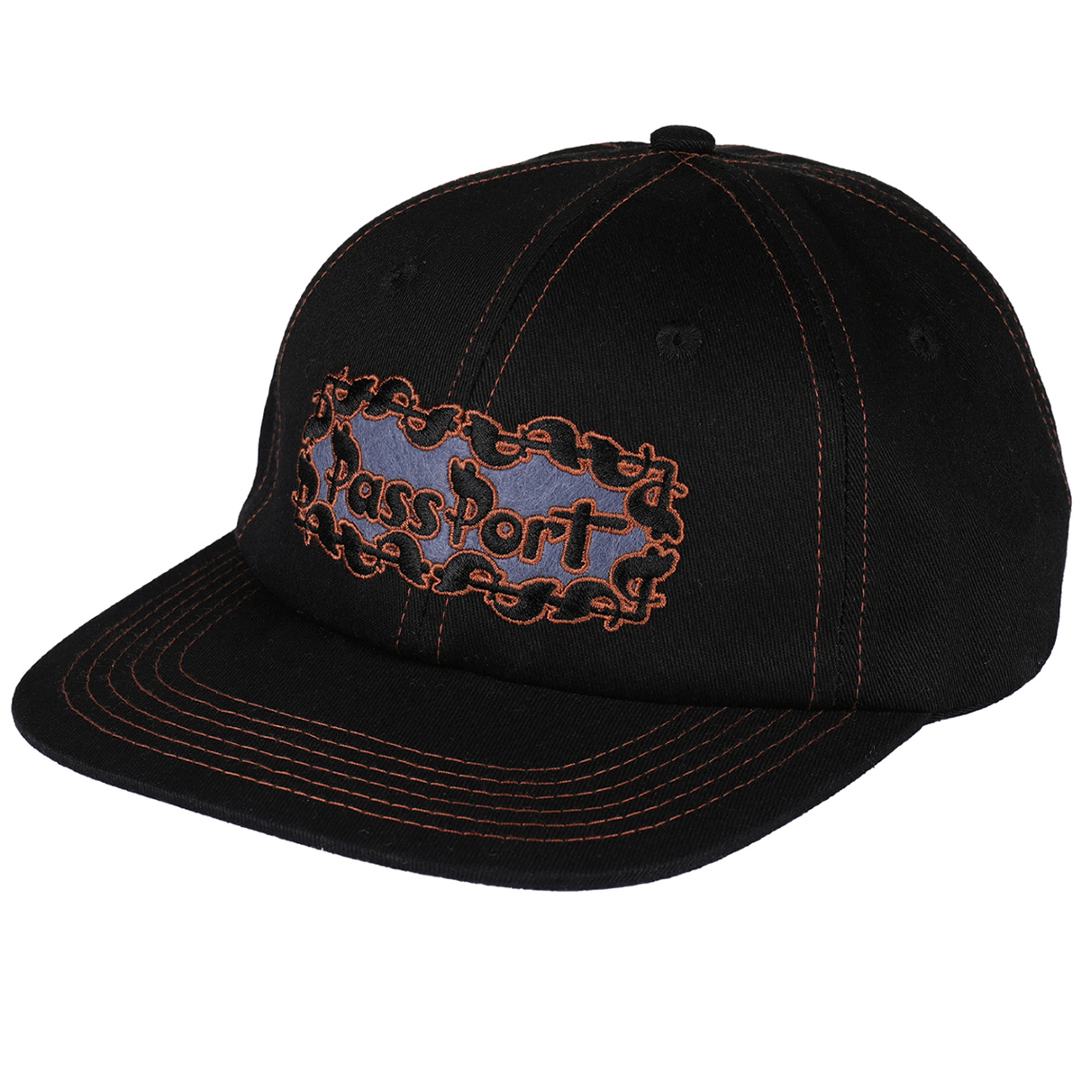 Pass Port Pattoned Casual Cap Black Pass Port Pattoned Casual Cap Black