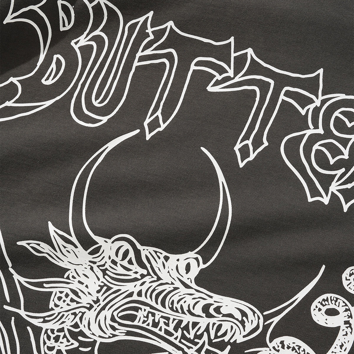 Butter Goods x Daniel Johnston Dragon T-shirt Washed Black