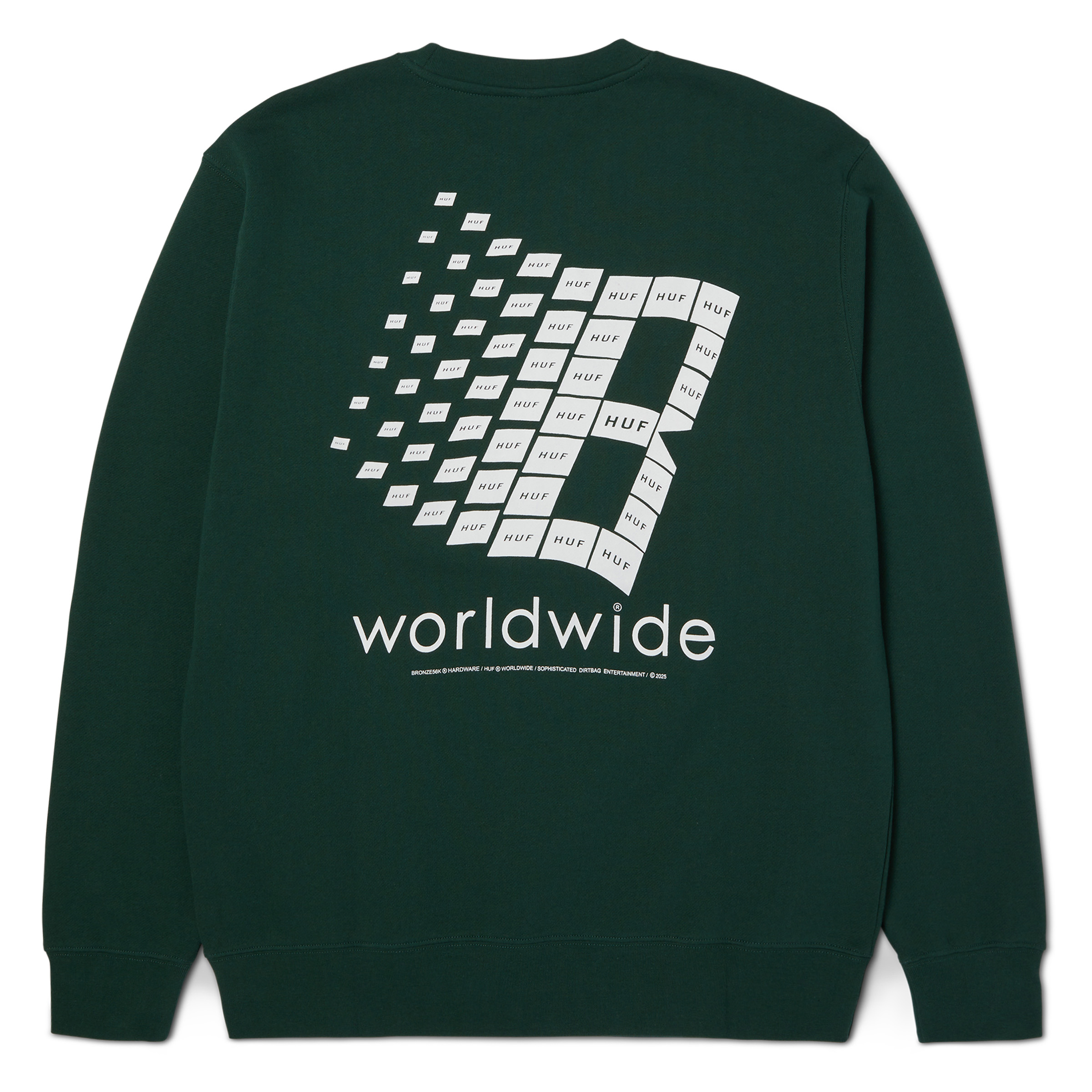 HUF X Bronze 56K Crewneck Sweater Forest Green