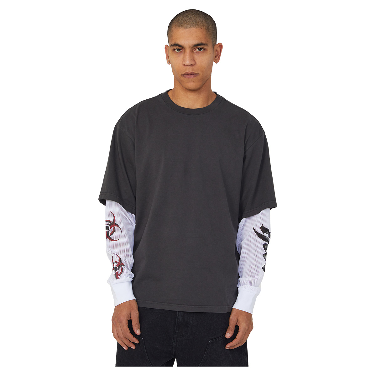 HUF Leon Double Layer Top Vintage Black