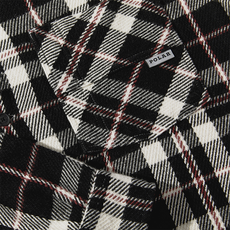 Polar Big Boy Overshirt Flannel Black/Cloud White/Red Polar Big Boy Overshirt Flannel Black/Cloud White/Red