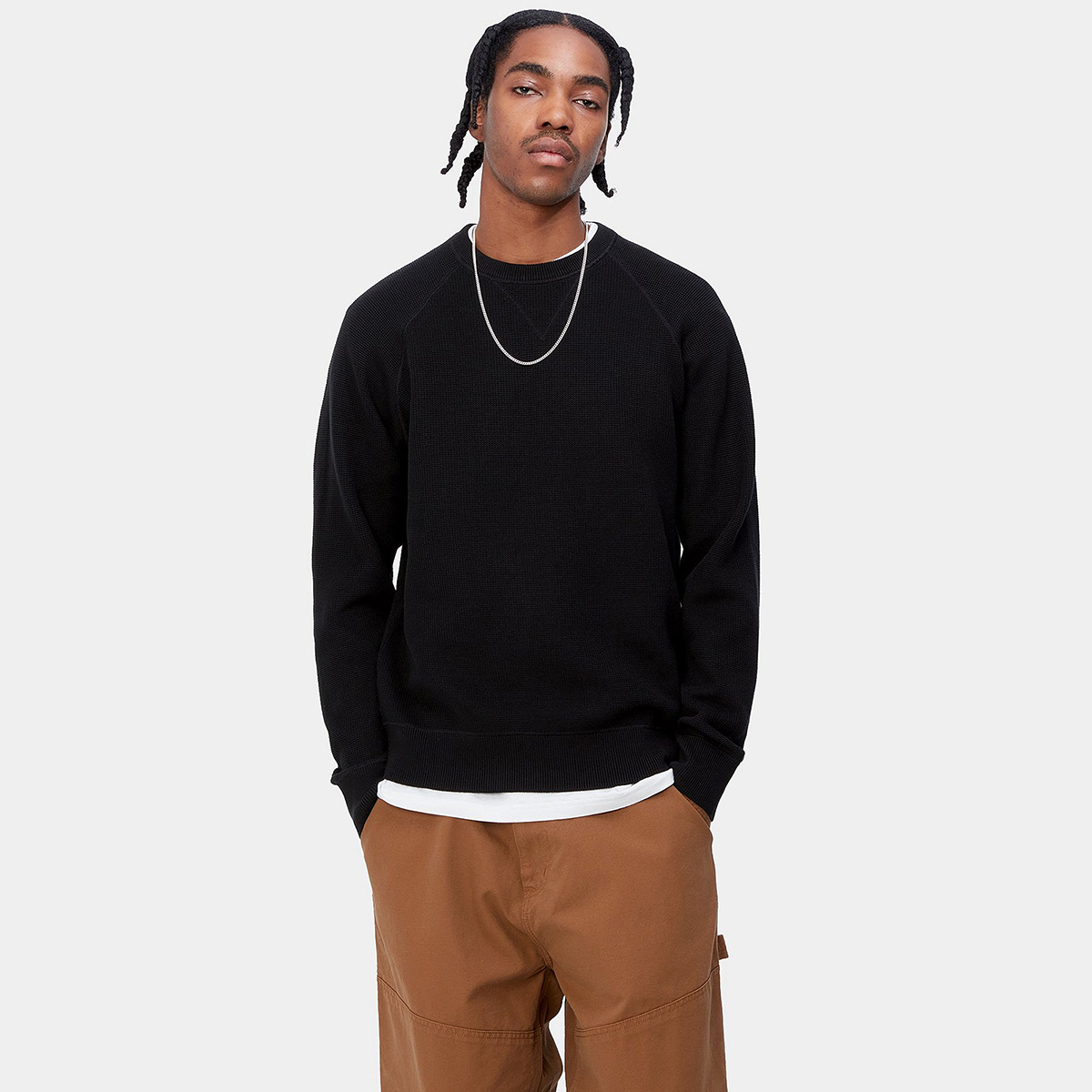 Carhartt WIP Chase Sweater Black/Gold Carhartt WIP Chase Sweater Black/Gold