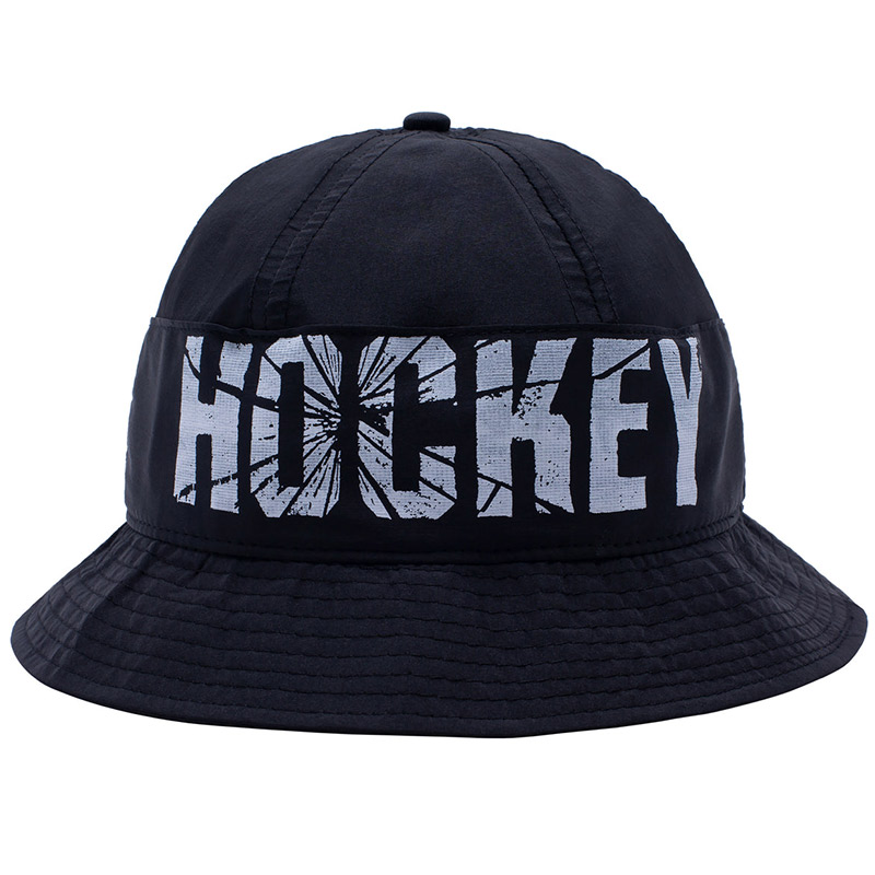 Hockey Crinkle Bell Bucket Hat Black/3M