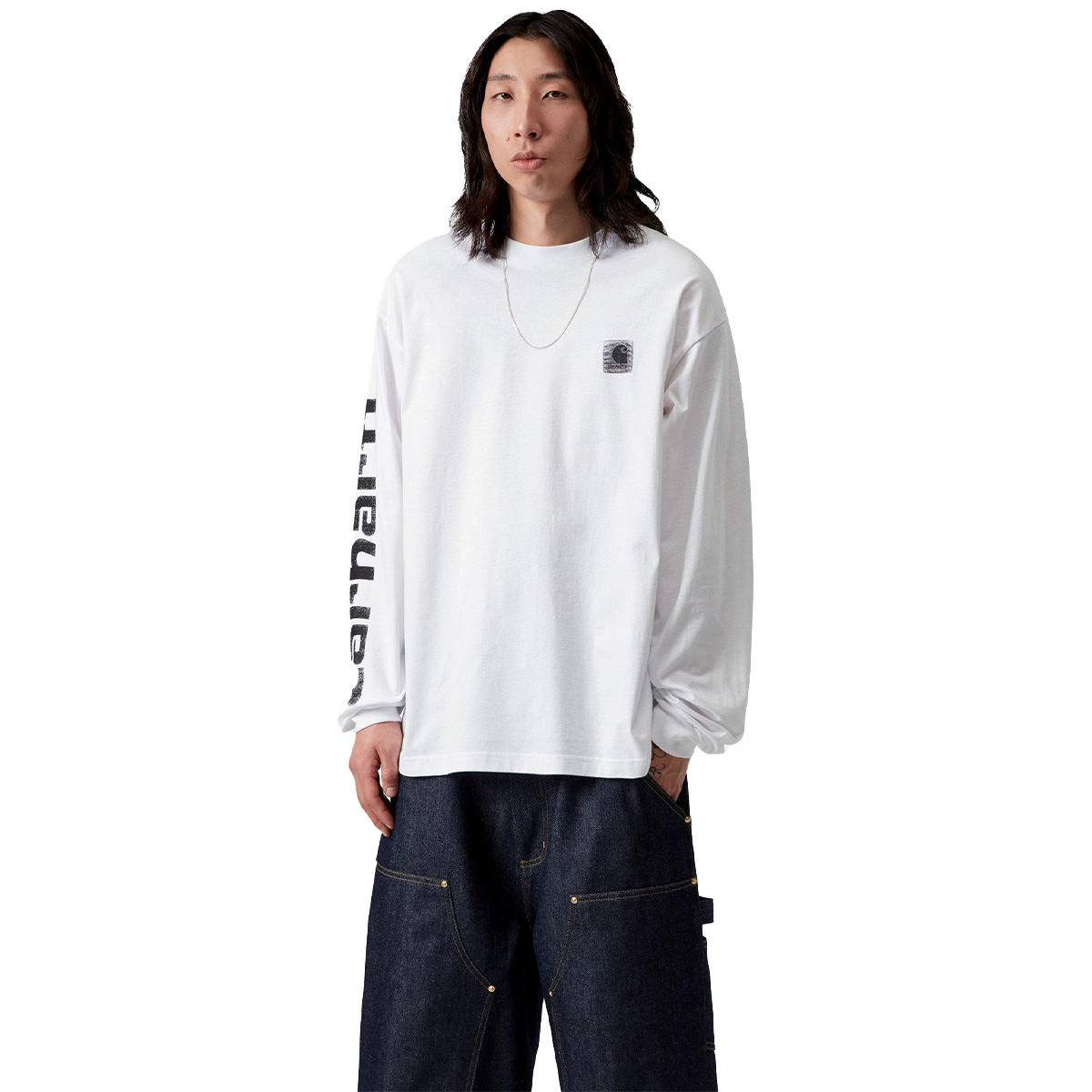 Carhartt WIP Archive Script Longsleeve T-Shirt White