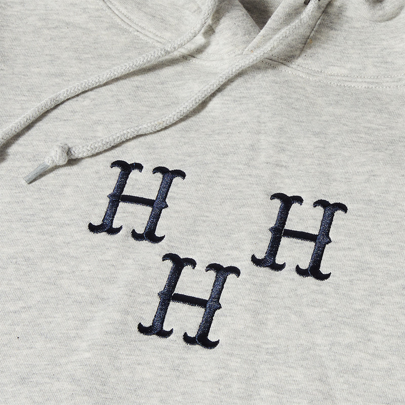 HUF Hat Trick Hoodie Heather Grey HUF Hat Trick Hoodie Heather Grey