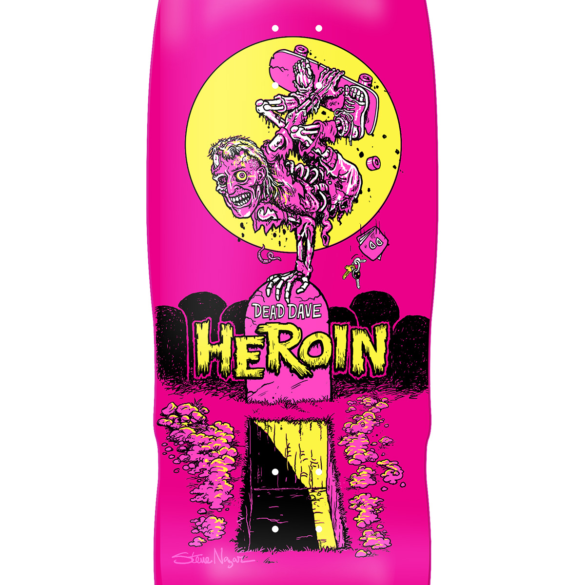 Heroin Dead Dave Zombie Skateboard Deck 10.4 Heroin Dead Dave Zombie Skateboard Deck 10.4