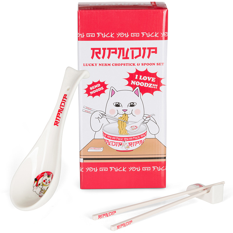 RIPNDIP Lucky Nerm Chopstick And Spoon Set White RIPNDIP Lucky Nerm Chopstick And Spoon Set White