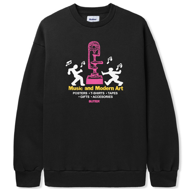 Butter Goods Gallery Crewneck Sweater Black