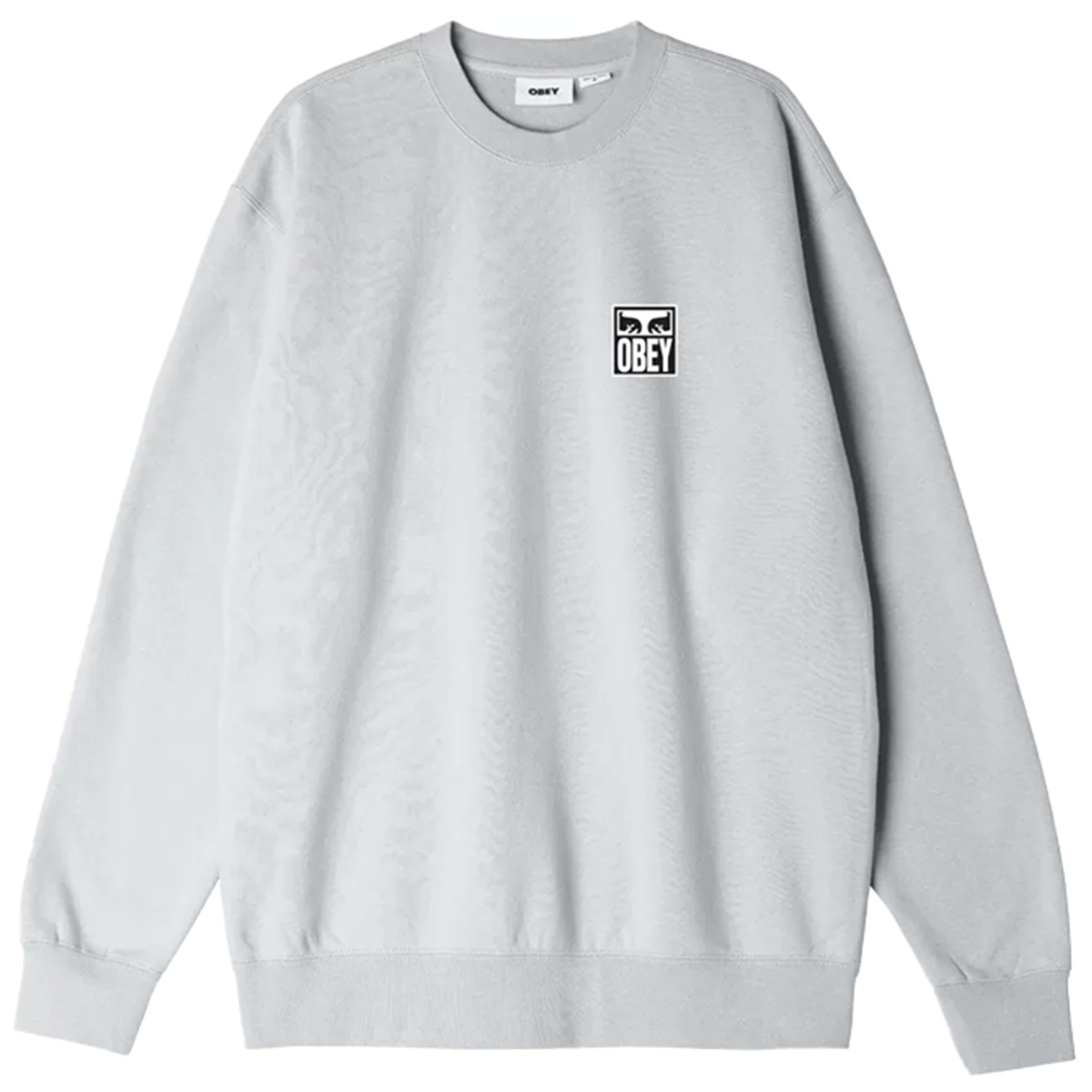Obey Eyes Icon Crewneck Sweater Heather Grey Obey Eyes Icon Crewneck Sweater Heather Grey