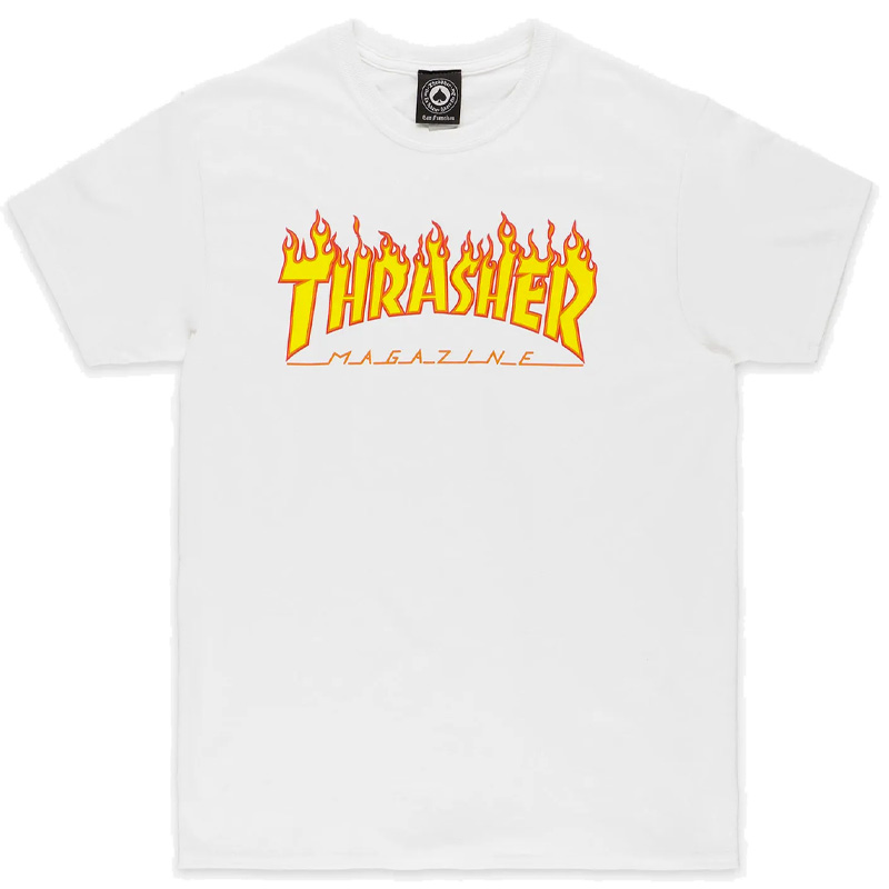 Thrasher Youth Flame T-shirt White