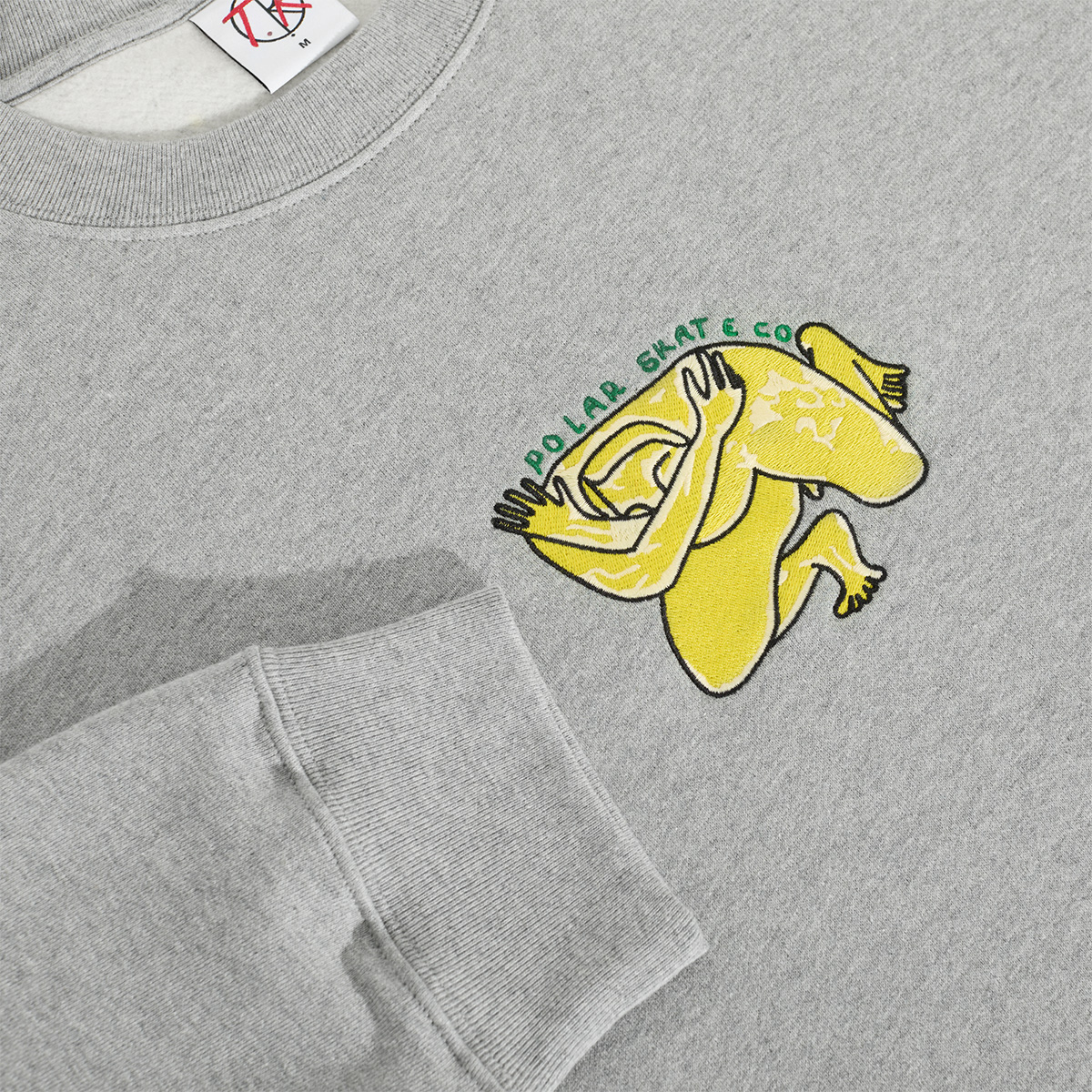 Polar Dave Shy Bow Crewneck Sweaters Heather Grey Polar Dave Shy Bow Crewneck Sweaters Heather Grey