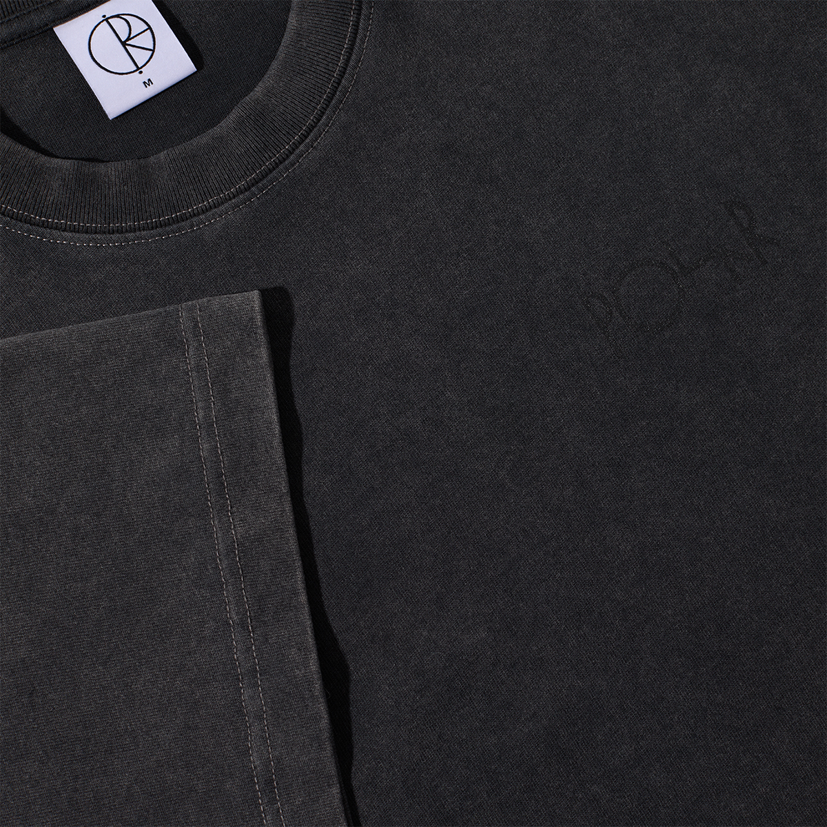 Polar Contrast Stroke Logo T-shirt Silver Black/Black