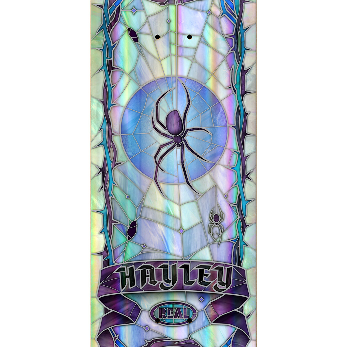 Real Hayley Rainbow Holo Cathedral Skateboard Deck Multi 8.25
