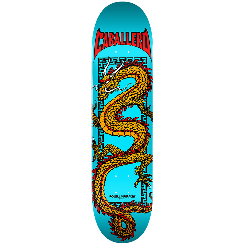 Powell Peralta Cab Chinese Dragon Skateboard Deck Blue 7.75