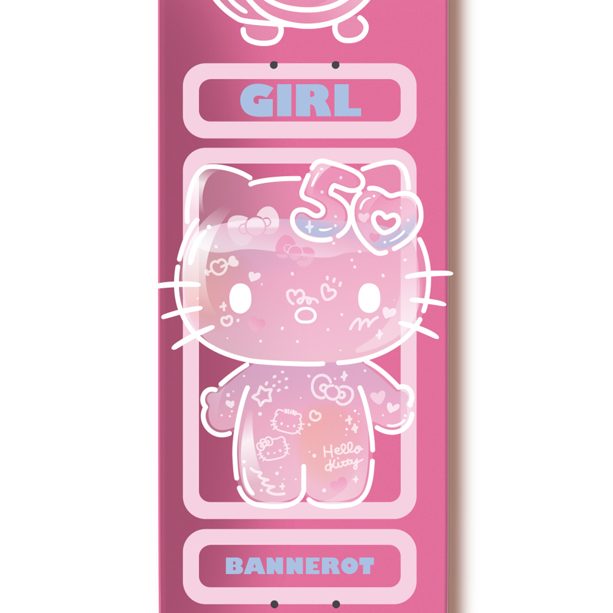 Girl Bannerot Hello Kitty 50 Skateboard Deck 8.5 Girl Bannerot Hello Kitty 50 Skateboard Deck 8.5