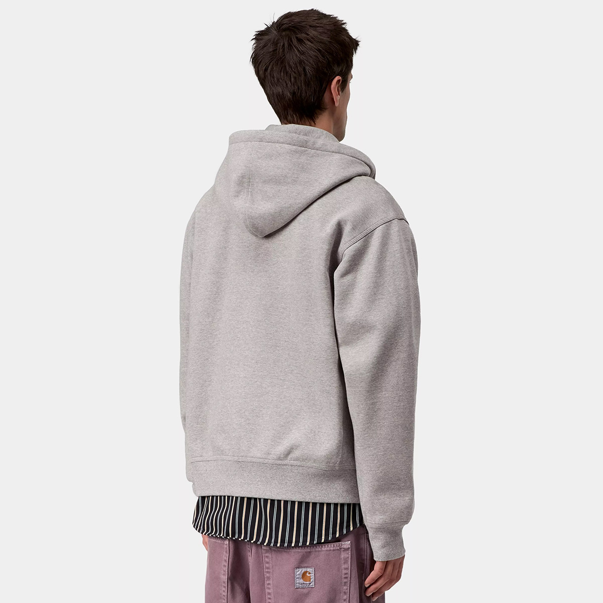 Carhartt WIP Hooded American Script Jacket Grey Heather