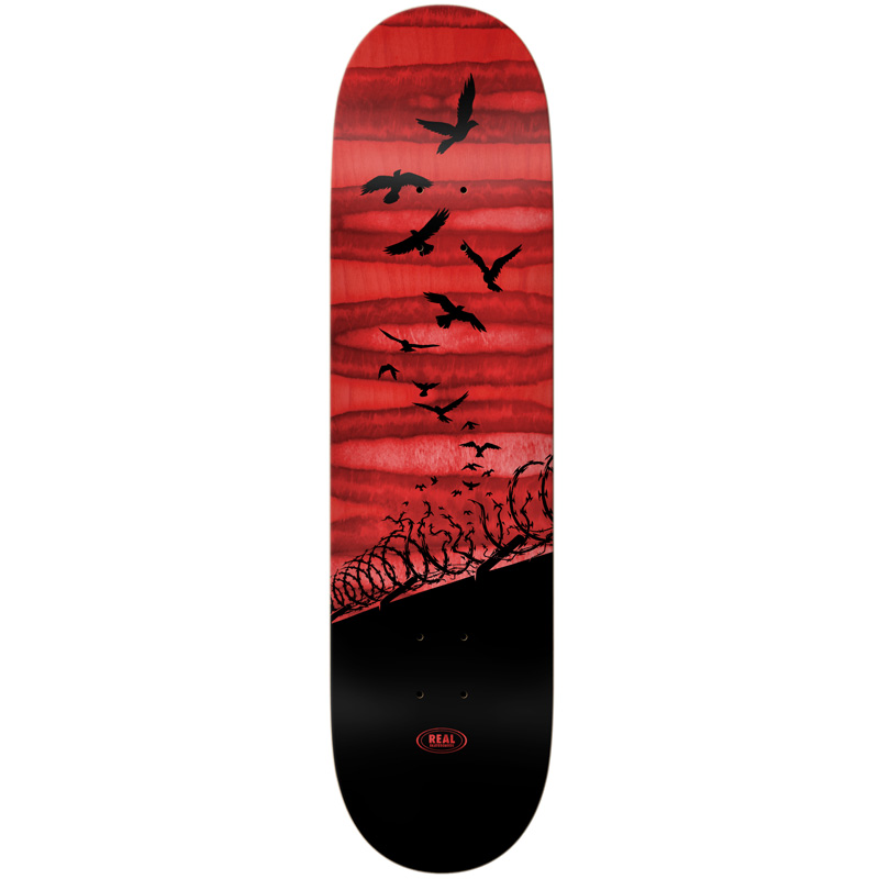 Real Set Free Spectrum Skateboard Deck Red 8.06