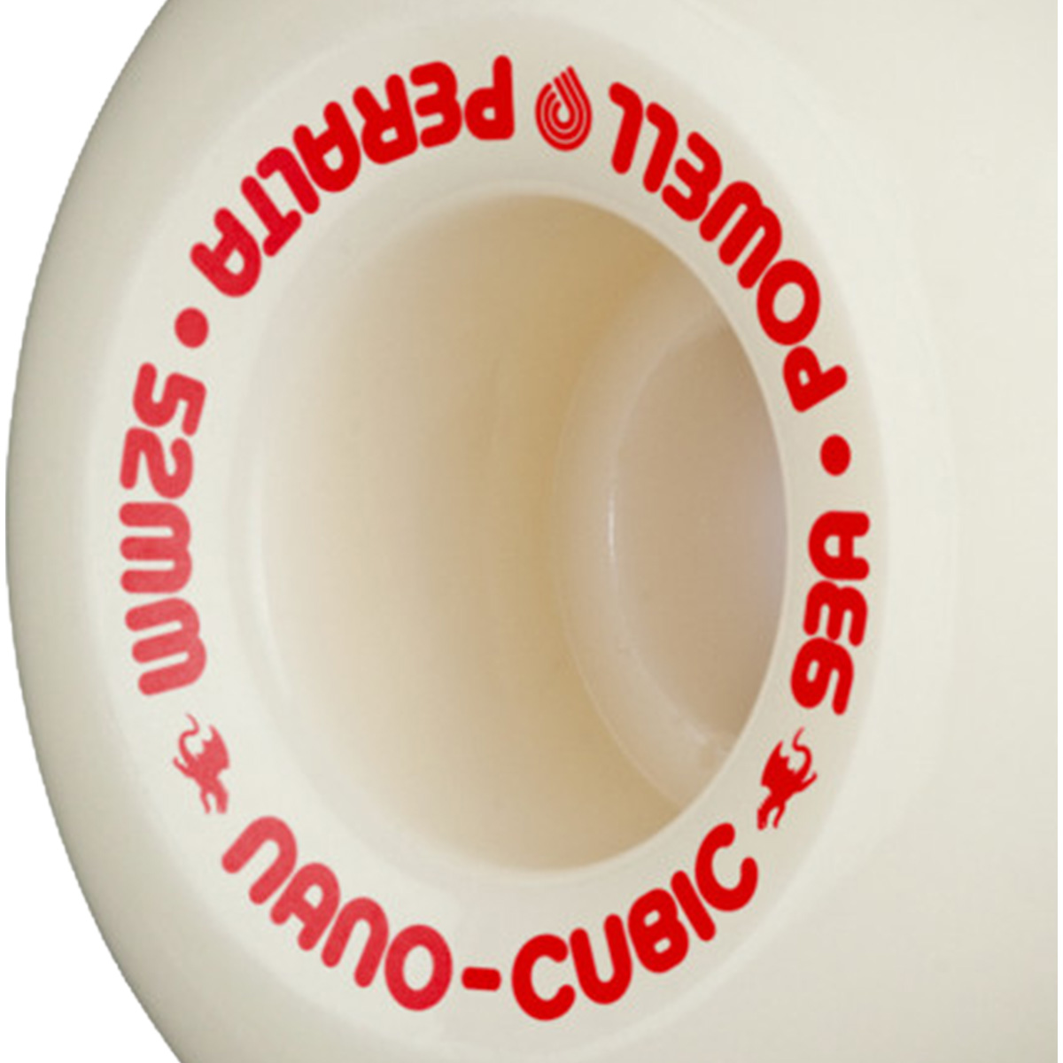 Powell Peralta Dragon Formula Nano Cubic Wheels White/Red 93A 52mm x 36mm