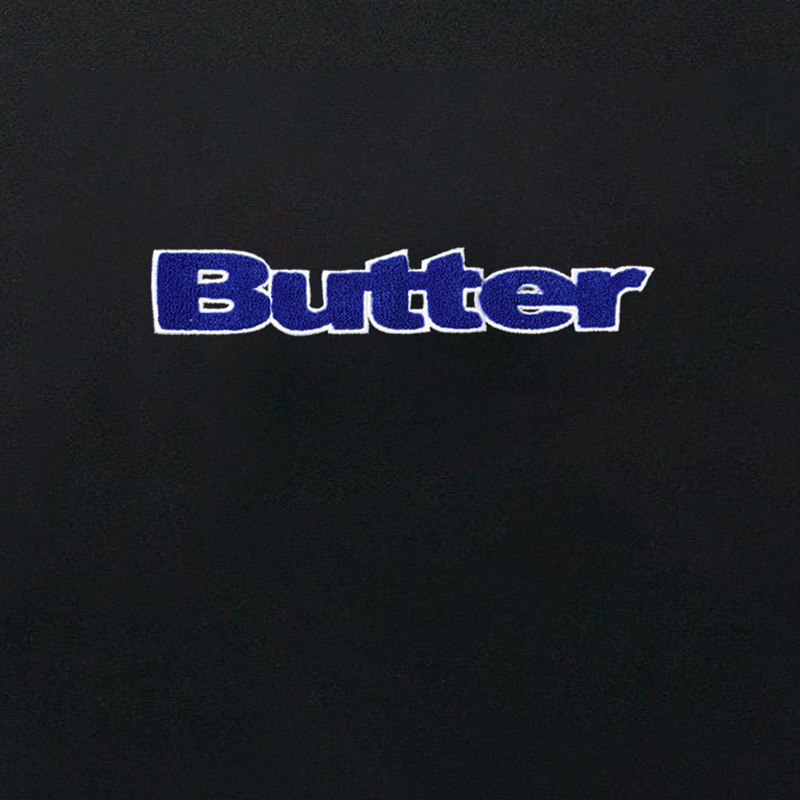 Butter Goods Chenille Applique Crewneck Sweater Black