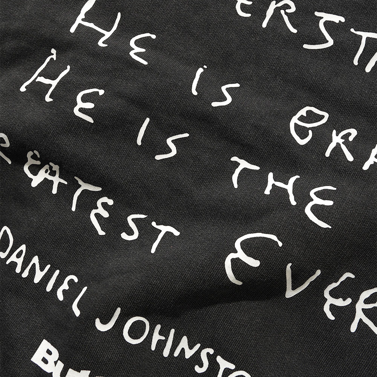 Butter Goods x Daniel Johnston Enemy Hooded Sweater Distressed Washed Black