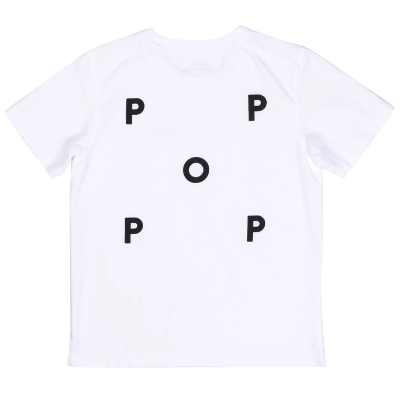 Pop Trading Company Kids Logo T-Shirt White/Black