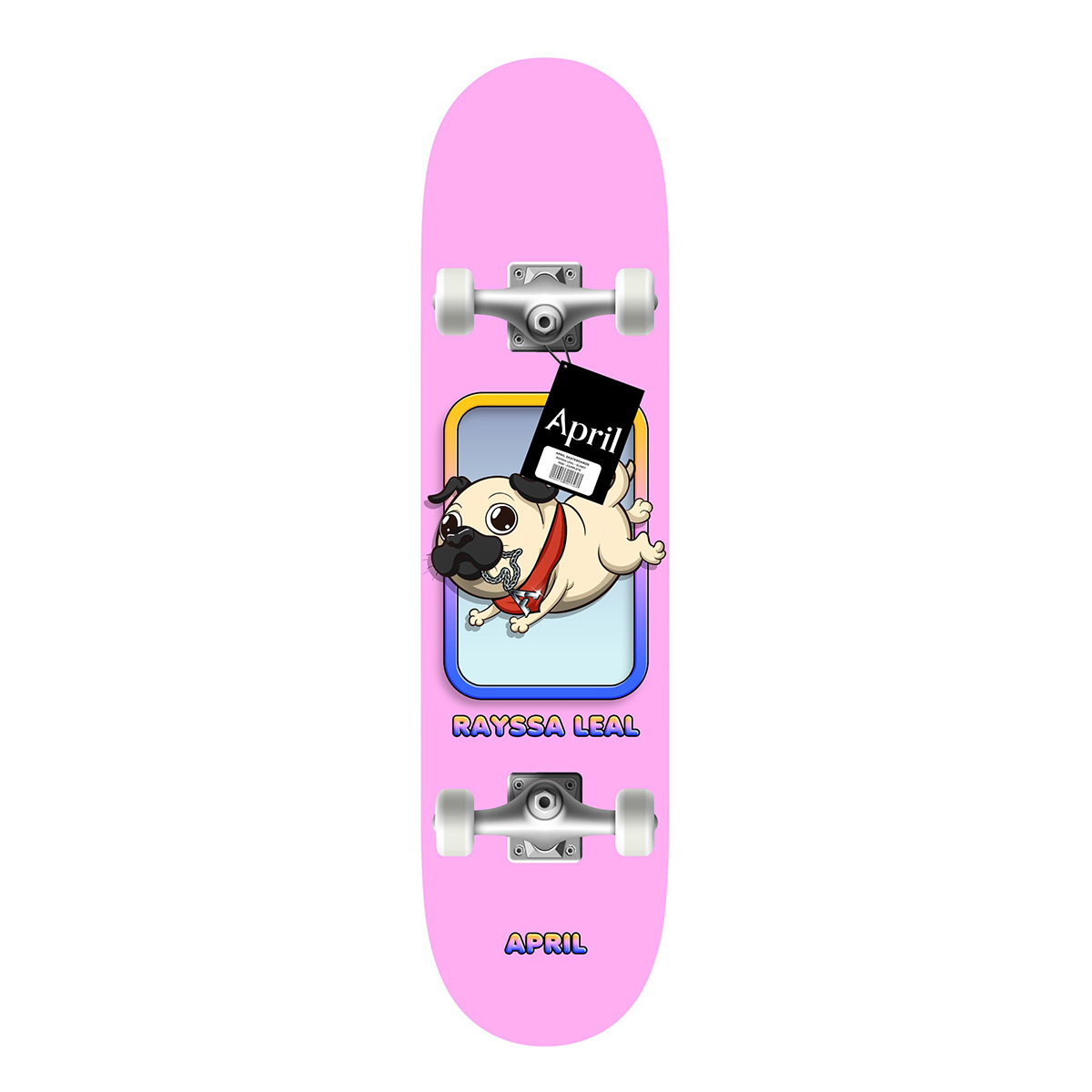 April Rayssa Slinky Complete Skateboard Pink 8.0