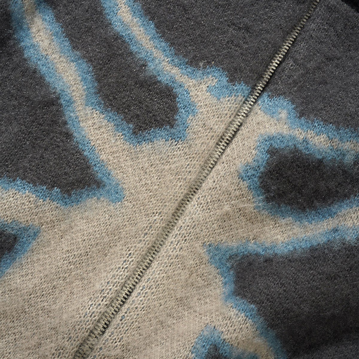 Butter Goods Beetle Zip-Thru Knit Sweater Black