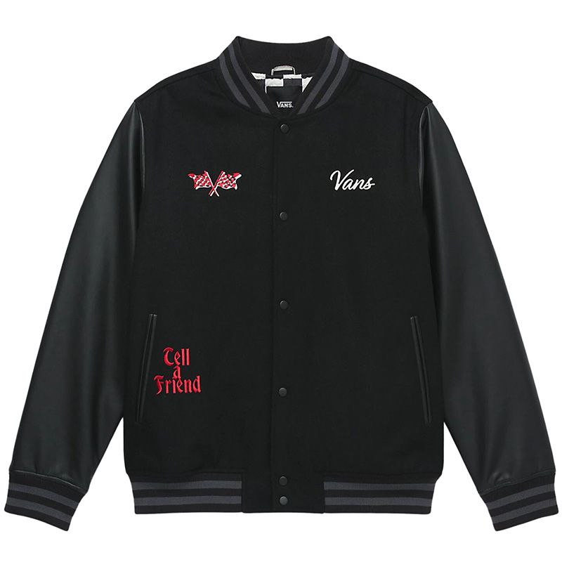 Vans Stevens Varsity Jacket Black Vans Stevens Varsity Jacket Black