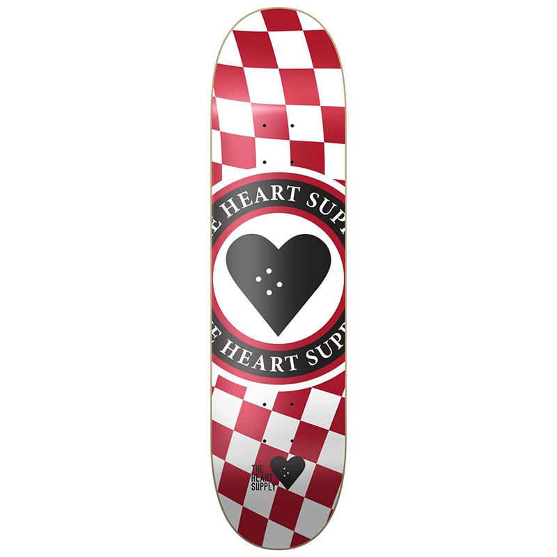 The Heart Supply Insignia Check Deck Red 8.25 The Heart Supply Insignia Check Deck Red 8.25