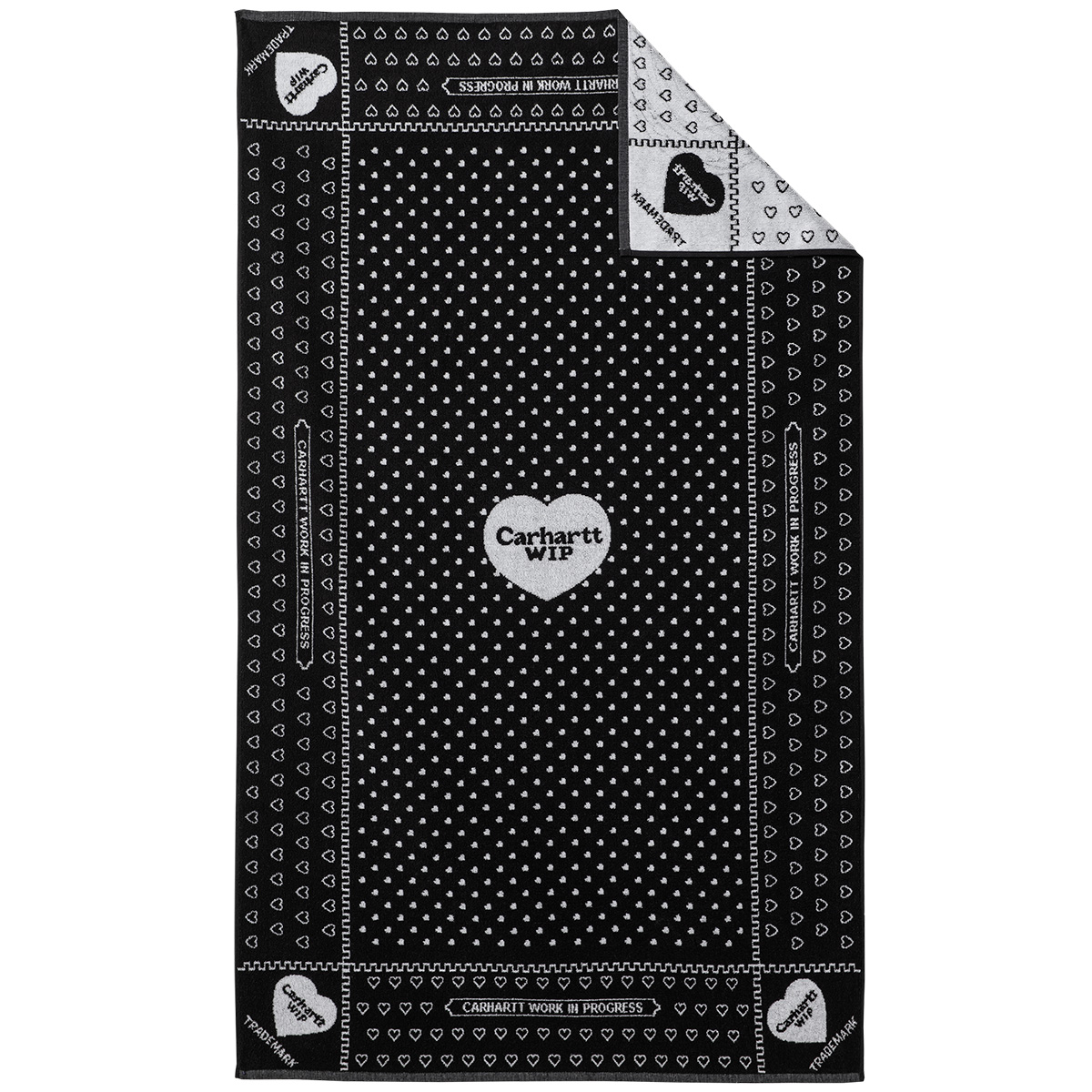 Carhartt WIP Heart Bandana Towel Black Carhartt WIP Heart Bandana Towel Black