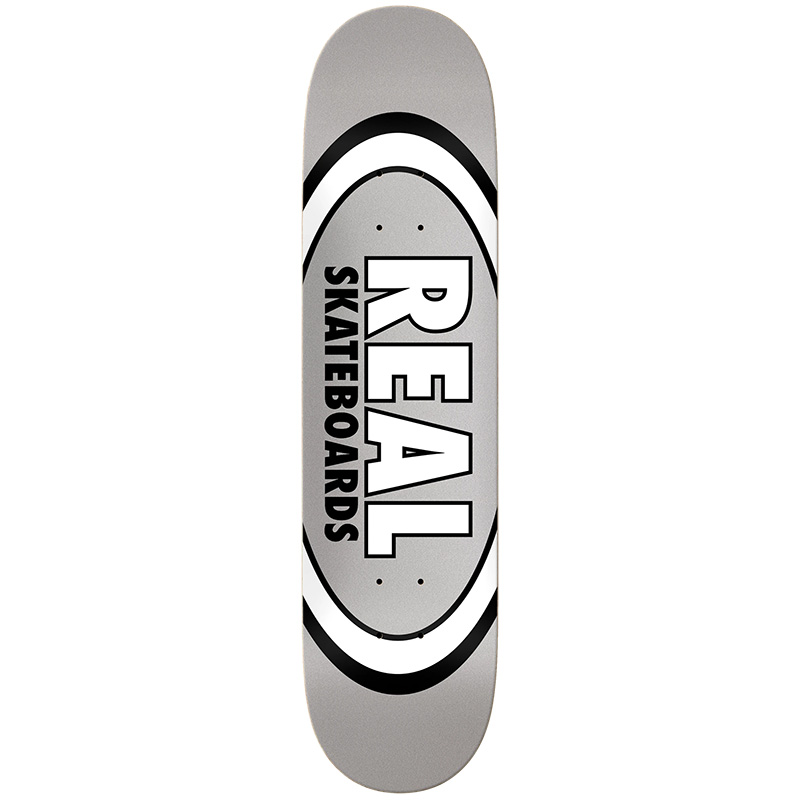 Real Team Classic Oval Skateboard Deck Grey 7.75