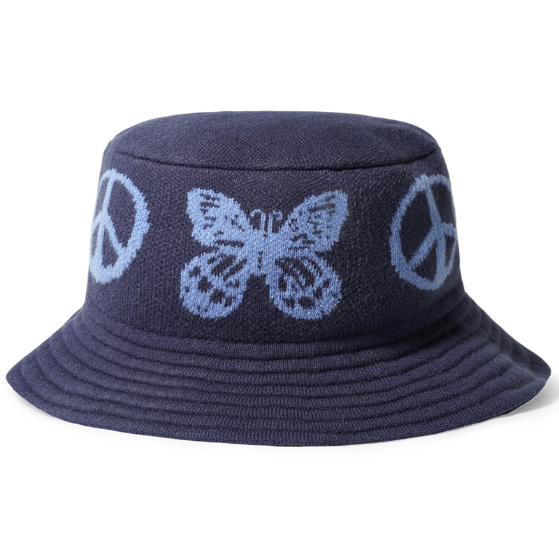 Butter Goods Tour Knit Bucket Hat Navy Butter Goods Tour Knit Bucket Hat Navy