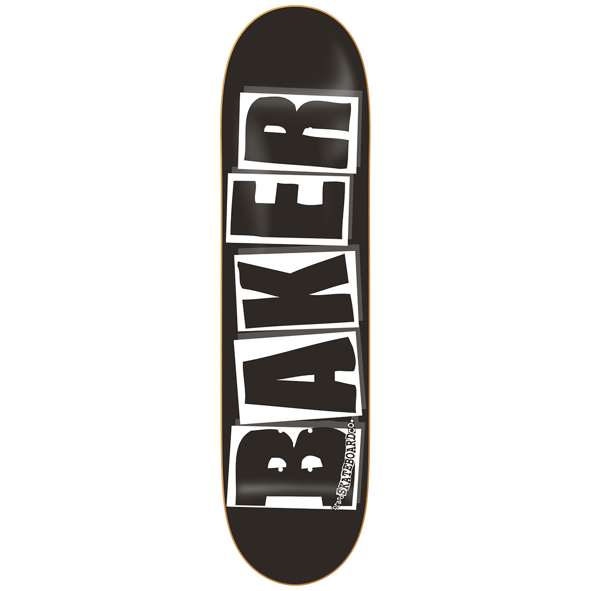 Baker Brand Logo Black/White Skateboard Deck 8.475 Baker Brand Logo Black/White Skateboard Deck 8.475