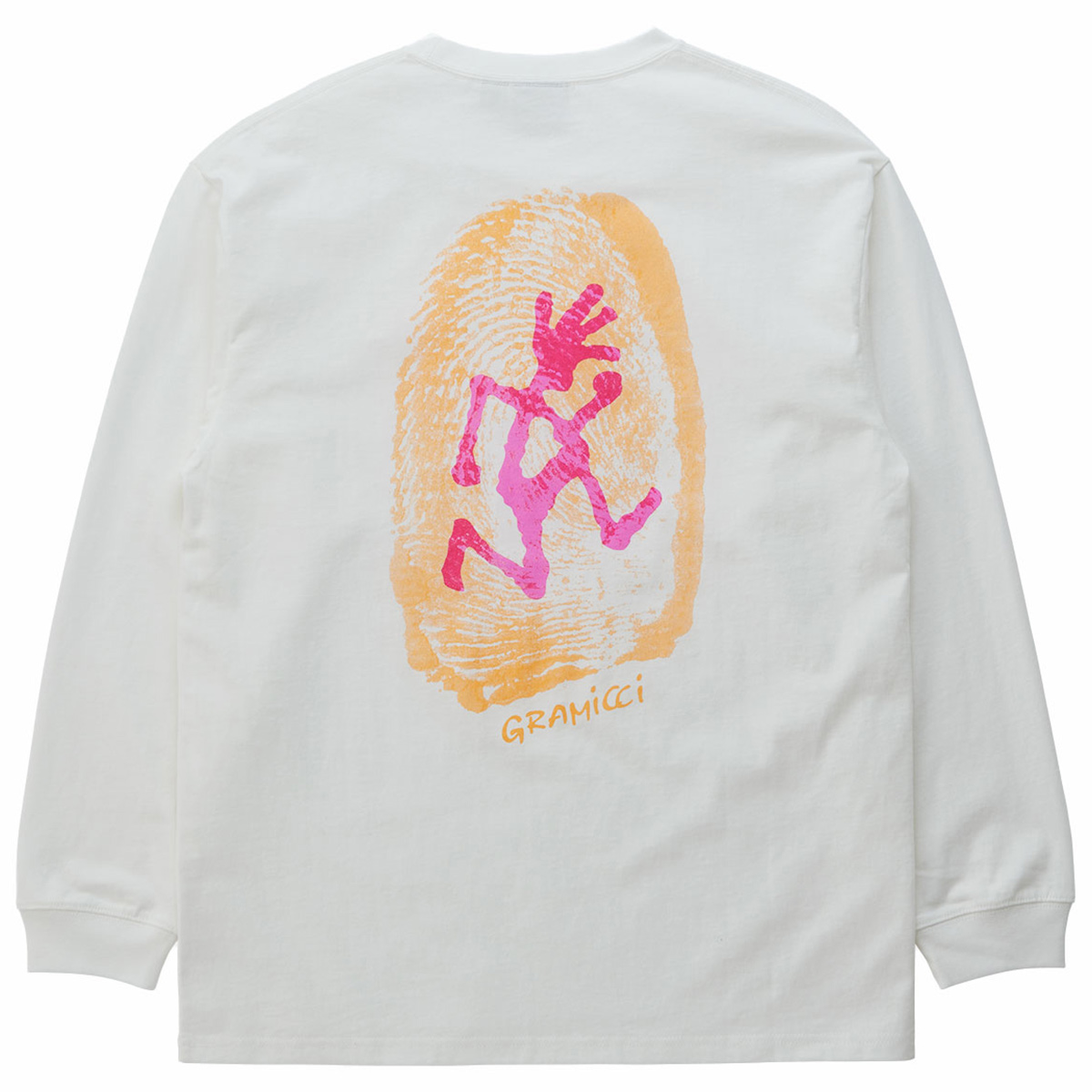 Gramicci Thumbprint Longsleeve T-Shirt White Gramicci Thumbprint Longsleeve T-Shirt White