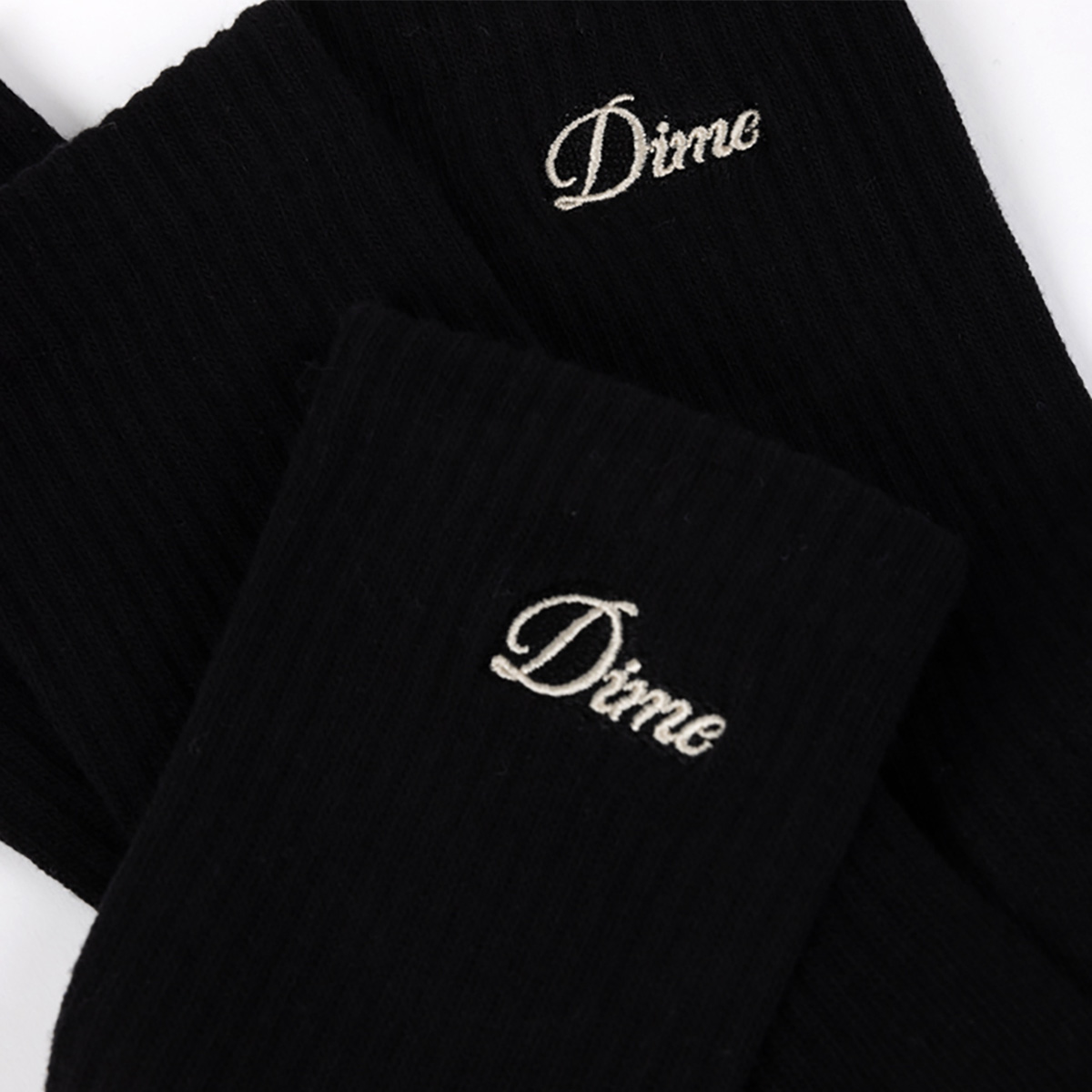 Dime Two Pack Crew Socks Black