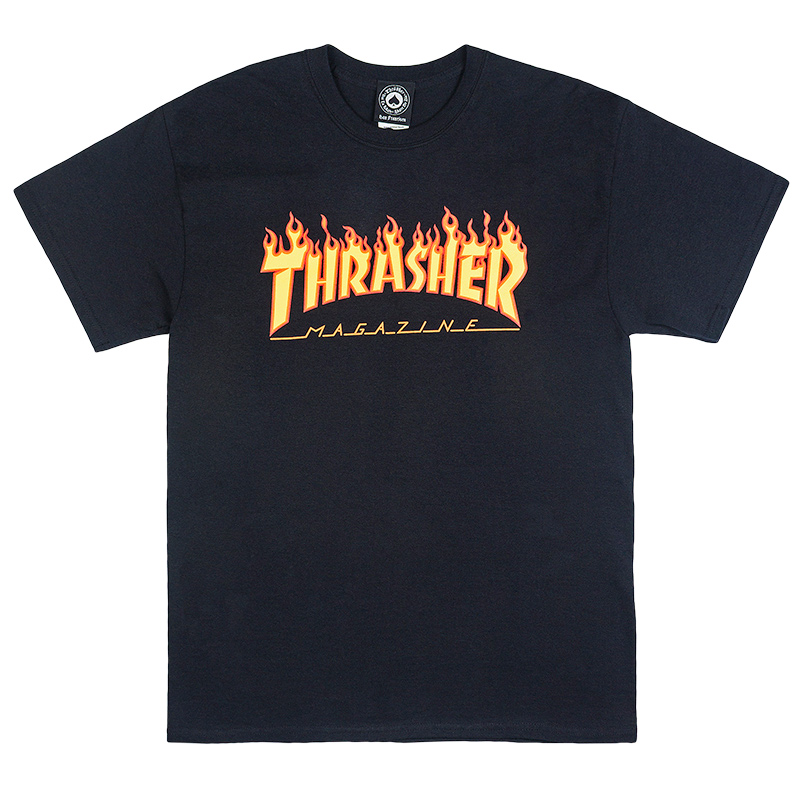 Thrasher Flame T-Shirt Black