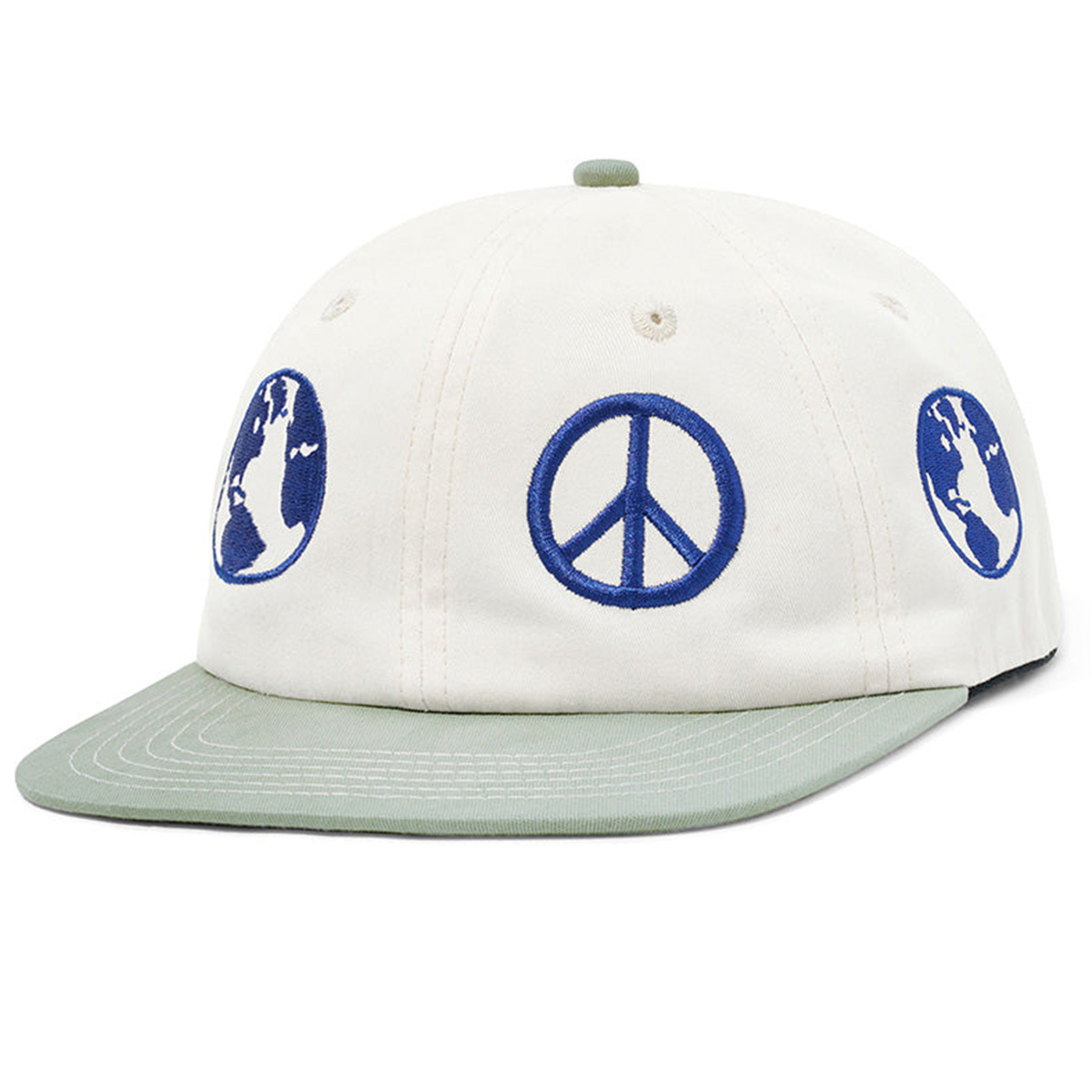 Butter Goods World Peace 6 Panel Cap Natural/Sage