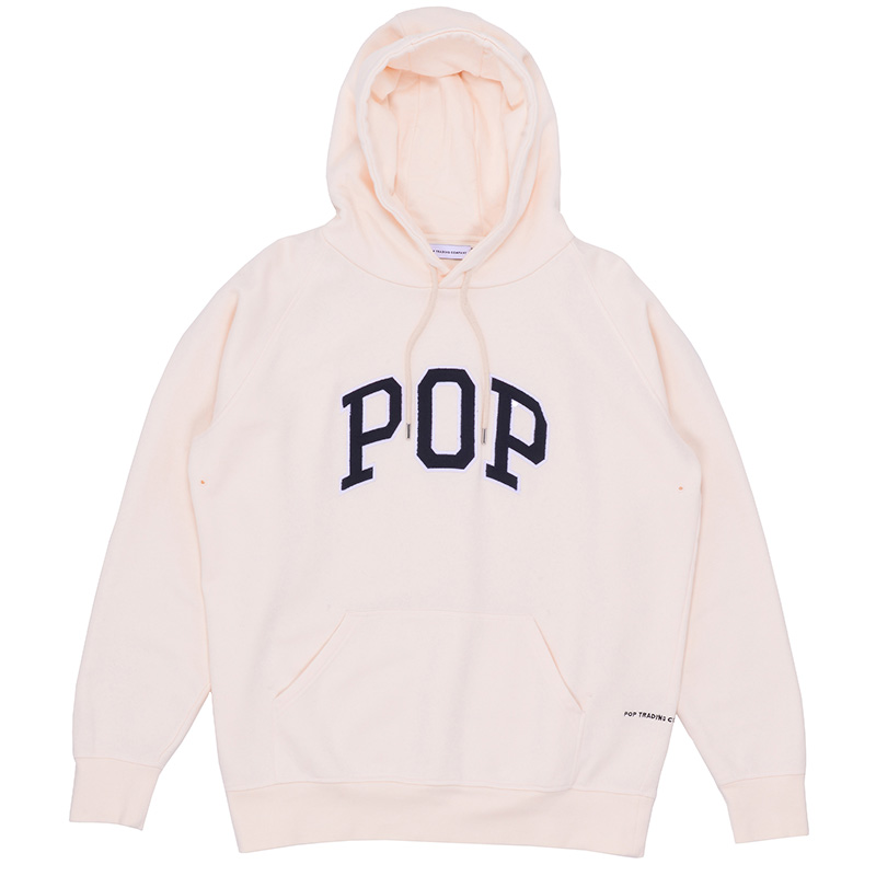 Pop Trading Company Arch Hoodie Off White Pop Trading Company Arch Hoodie Off White