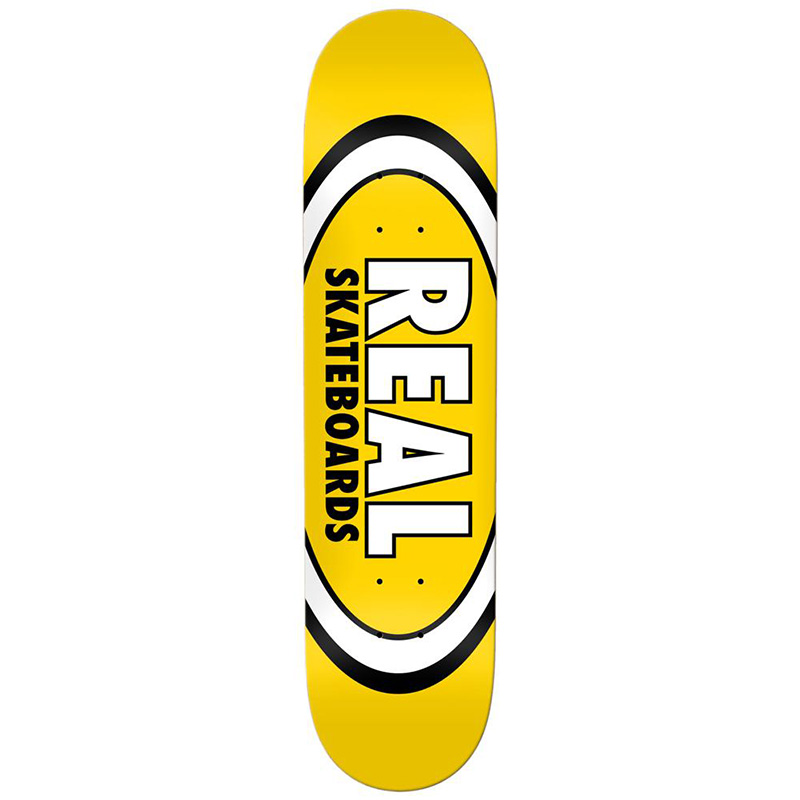 Real Team Classic Oval Skateboard Deck Yellow 8.06