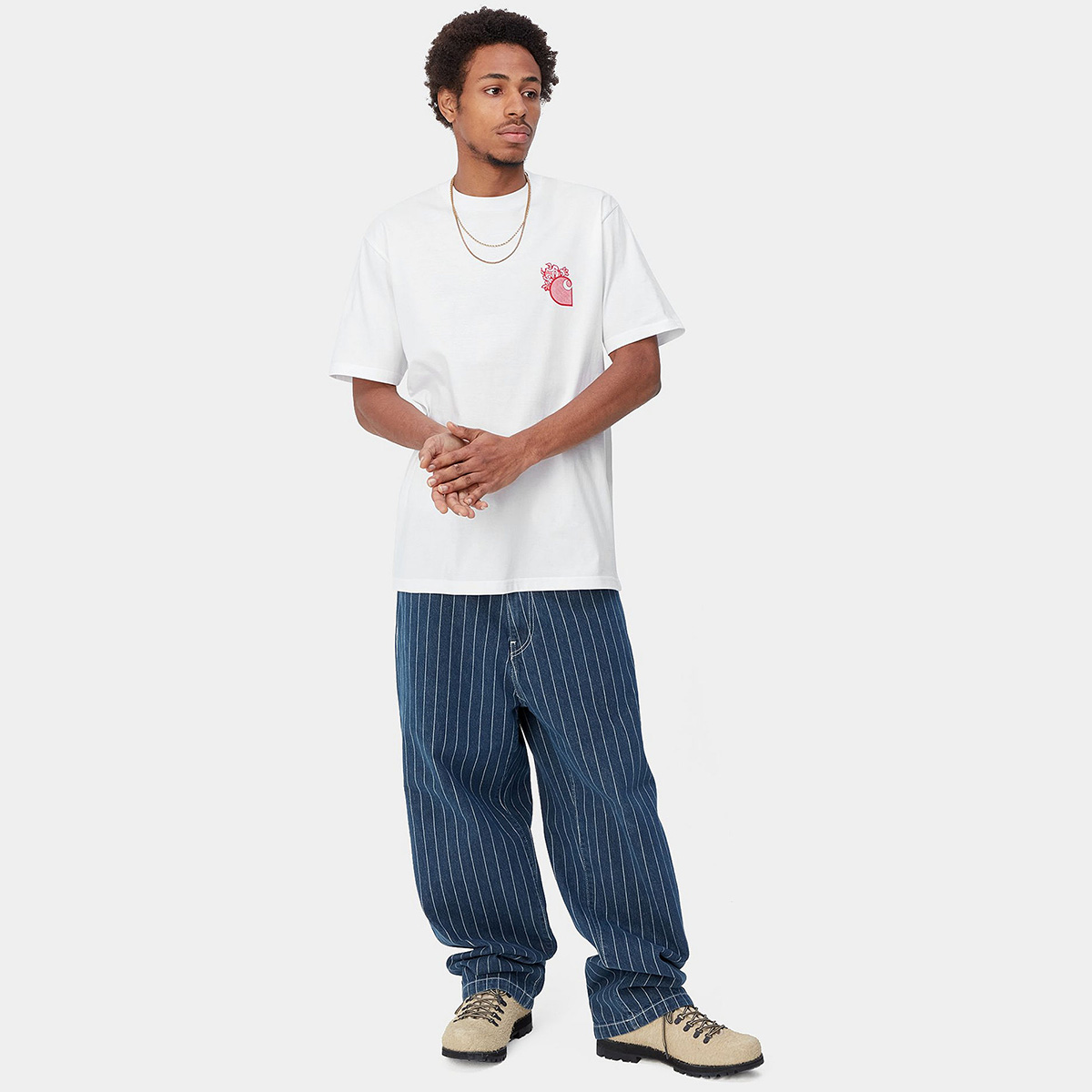 Carhartt WIP Little Hellraiser T-Shirt White/Red Carhartt WIP Little Hellraiser T-Shirt White/Red