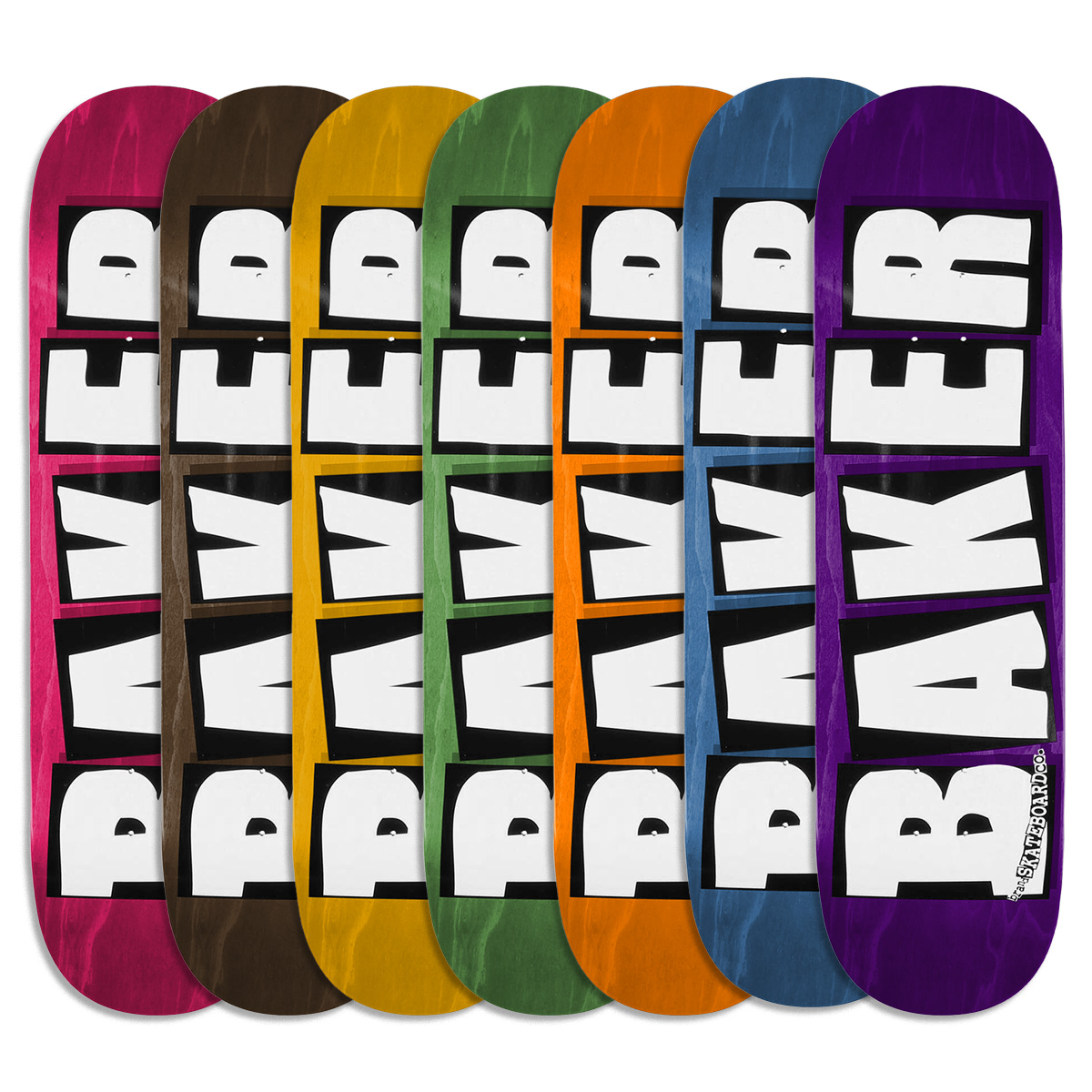 Baker B2 Shape Brand Logo Skateboard Deck Assorted Veneer 8.25