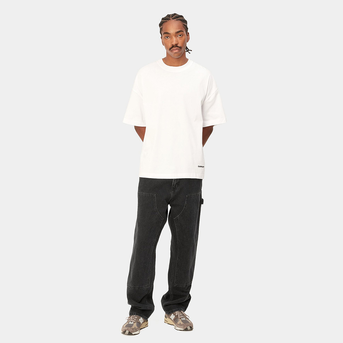 Carhartt WIP Double Knee Pant Black Stone Washed Carhartt WIP Double Knee Pant Black Stone Washed