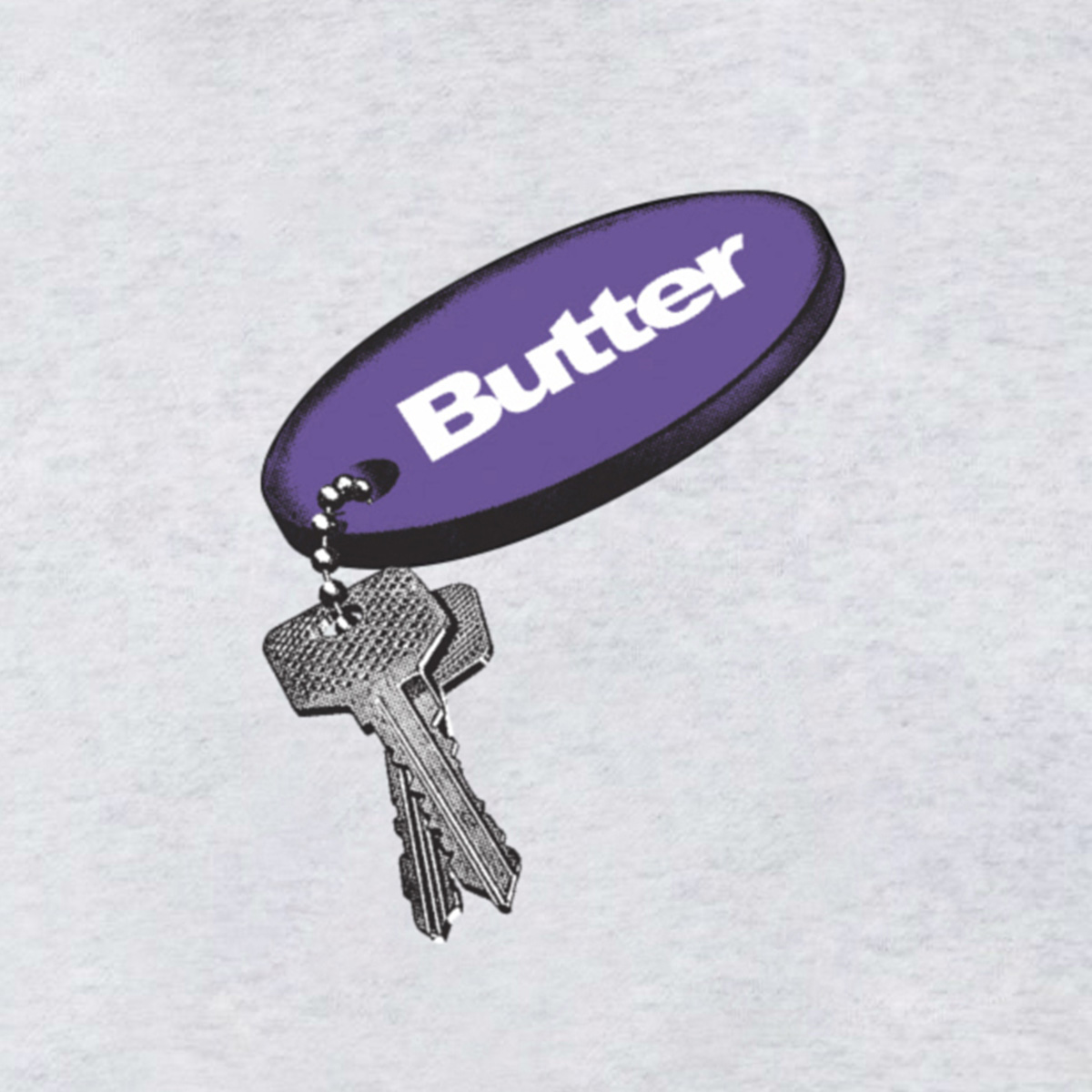 Butter Goods Key Chain Hooded Sweater Ash Butter Goods Key Chain Hooded Sweater Ash