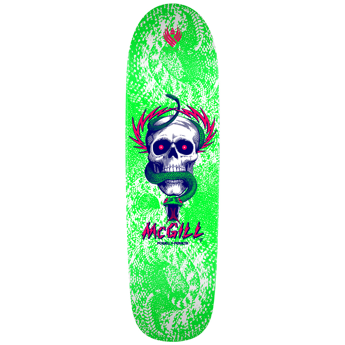 Powell Peralta McGill Skull & Snake 6 Flight Skateboard Deck Green Shape 160 9.87