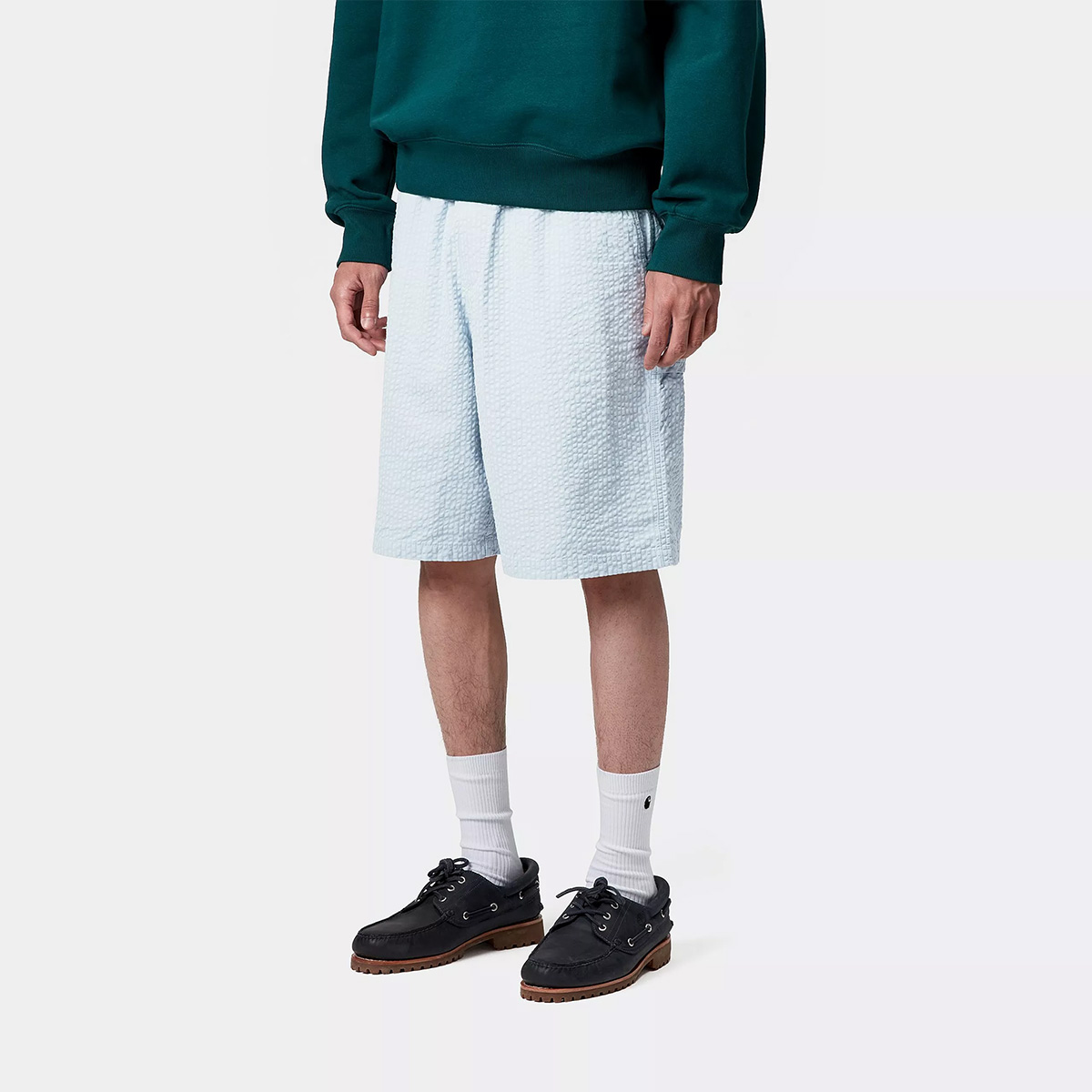 Carhartt WIP Toland Short Toland Stripe Blue Fog Carhartt WIP Toland Short Toland Stripe Blue Fog