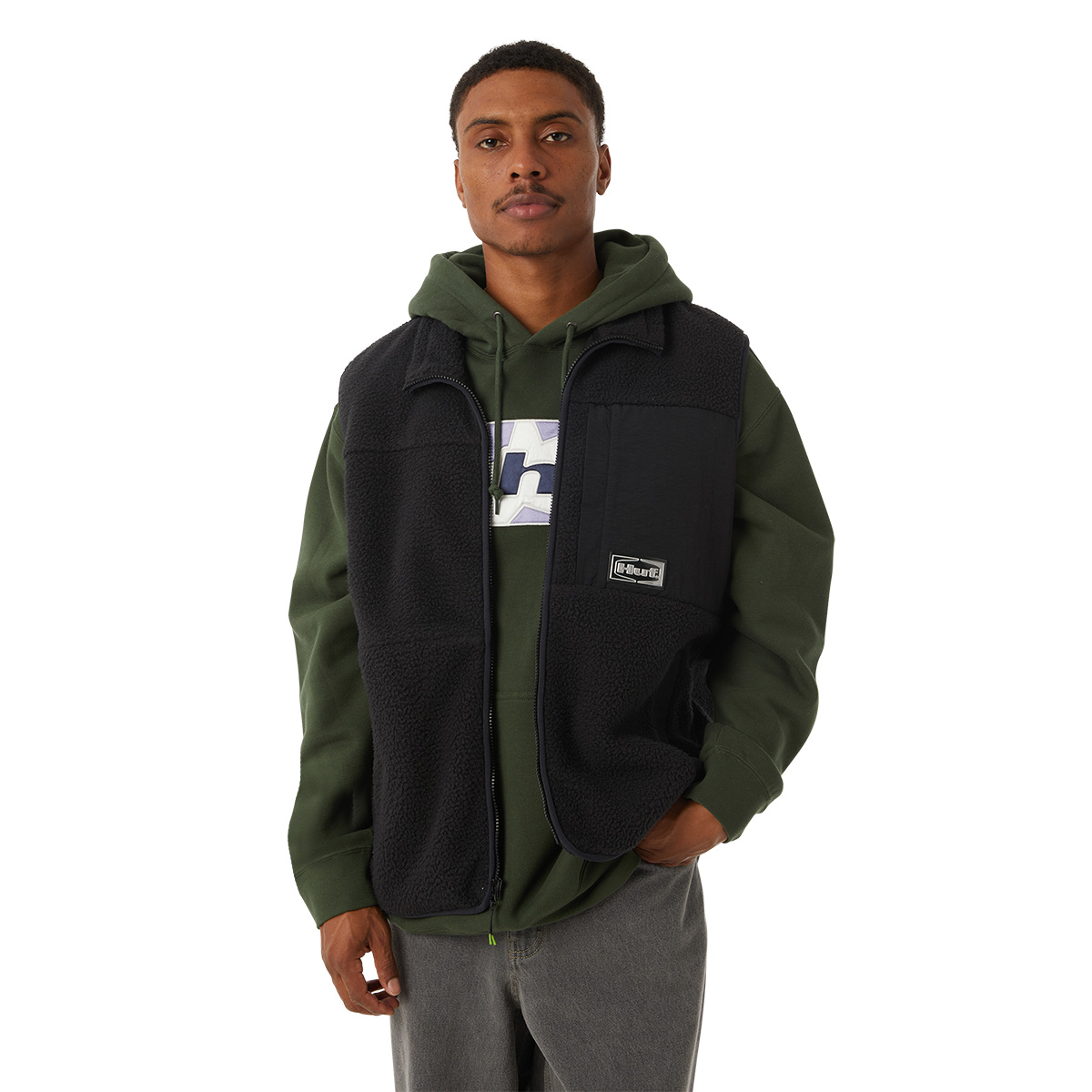 HUF Sonoma High Pile Vest Black