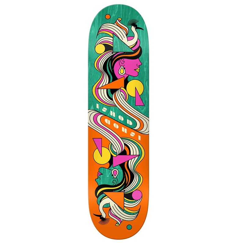 Real Ishod Fowls Twin Tail Slick Skateboard Deck Teal 8.3