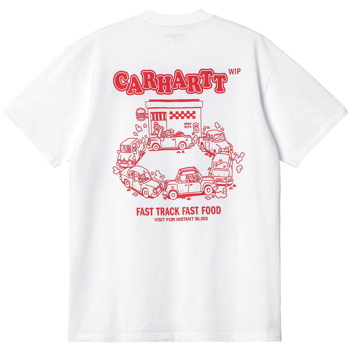 Carhartt WIP Fast Food T-Shirt White/Red Carhartt WIP Fast Food T-Shirt White/Red