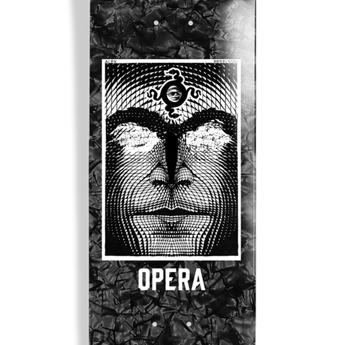Opera Alex Perelson No Evil Slick Shield Skateboard Deck 8.38 Opera Alex Perelson No Evil Slick Shield Skateboard Deck 8.38